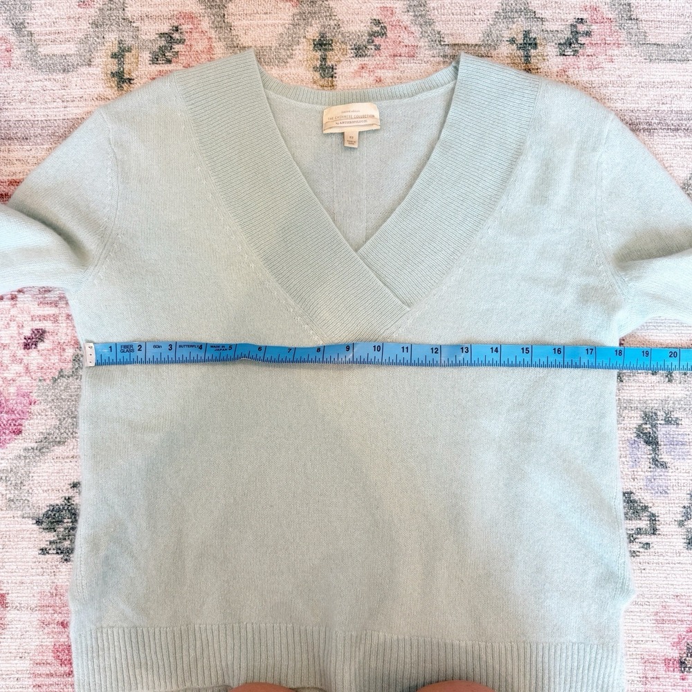 Anthropologie Womens Blue Cashmere Sweater Size X Small Capsule Timeless Soft - Picture 5 of 7